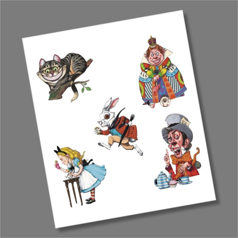 Alice in Wonderland 50p Coin Decal Stickers - NEW 2021