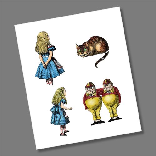 Alice Adventures Through the Looking-Glass £5 Coin Decal Stickers