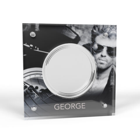 George Michael Music Legends Acrylic Coin Display Case Holder