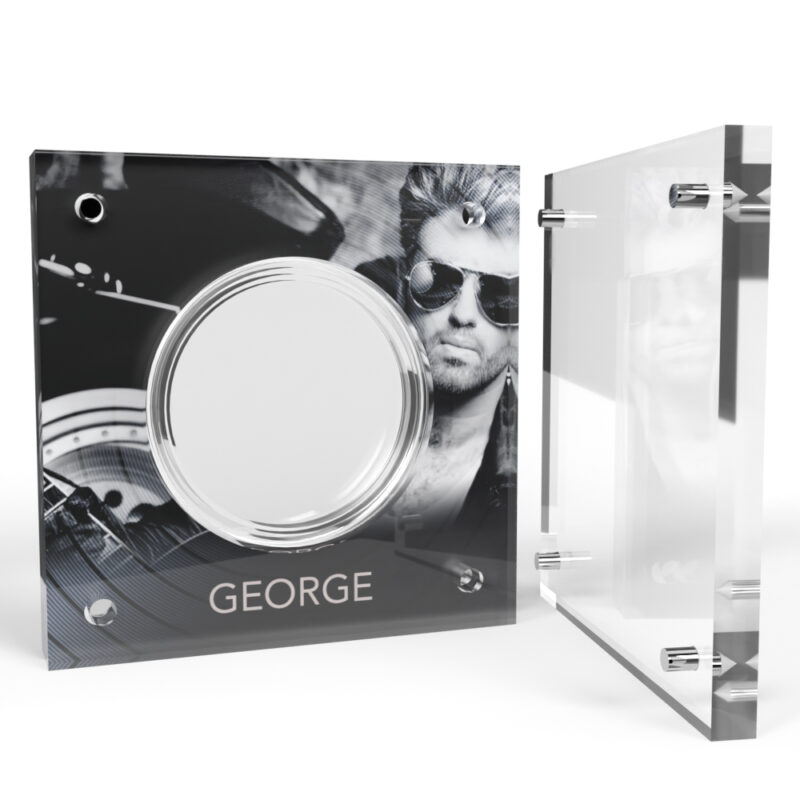 George Michael Music Legends Acrylic Coin Display Case Holder - Image 4