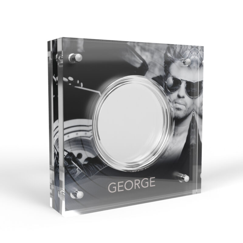 George Michael Music Legends Acrylic Coin Display Case Holder - Image 2