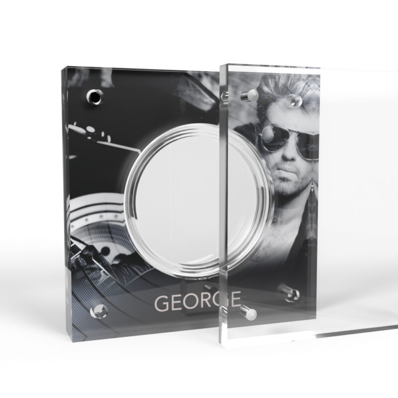 George Michael Music Legends Acrylic Coin Display Case Holder - Image 3