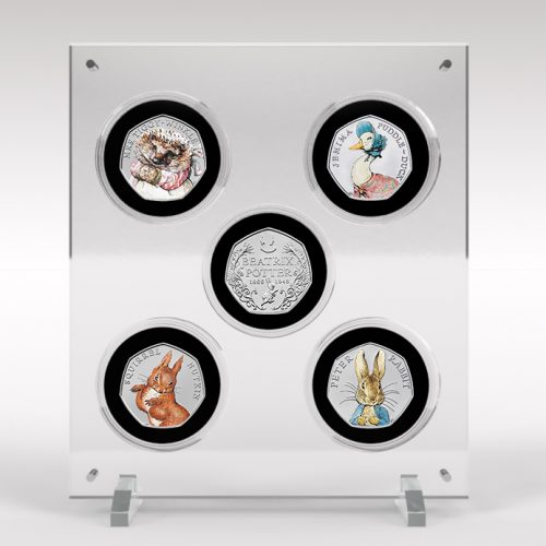 Beatrix Potter Collection 2016 50p Coins, Perspex Display