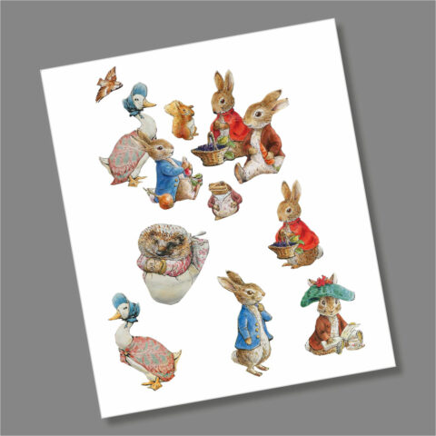 Beatrix Potter 100 Years Disney Pitcairn Islands Coin Decal Stickers