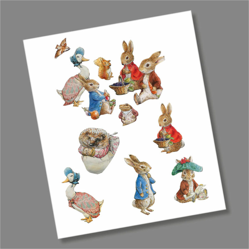 Beatrix Potter 100 Years Disney Pitcairn Islands Coin Decal Stickers
