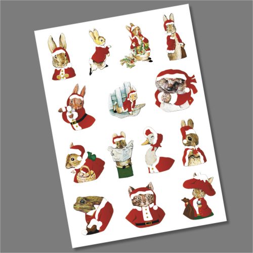 Beatrix Potter Christmas 50p Coin Decal Stickers