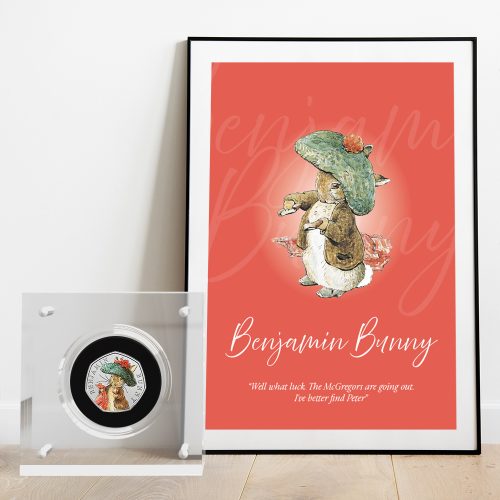 Benjamin Bunny 50p Coin and Print Gift Set