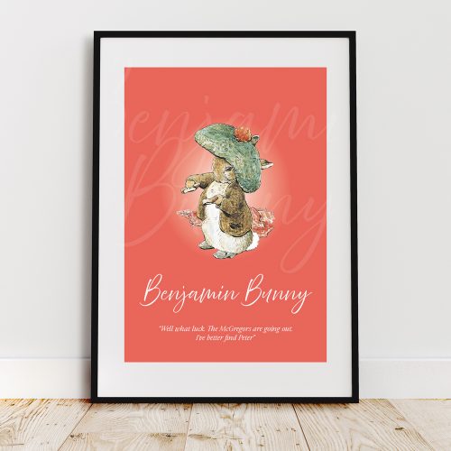 Benjamin Bunny Wall Art Print Poster for A4 Frame