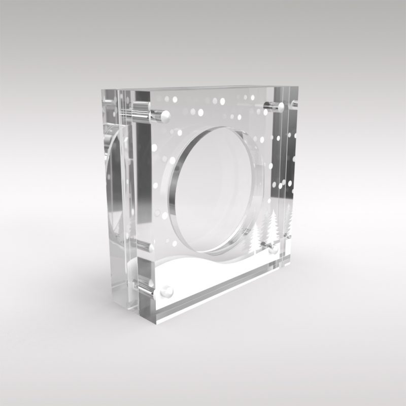 Acrylic Coin Display with Vinyl Snow Detail - Image 2