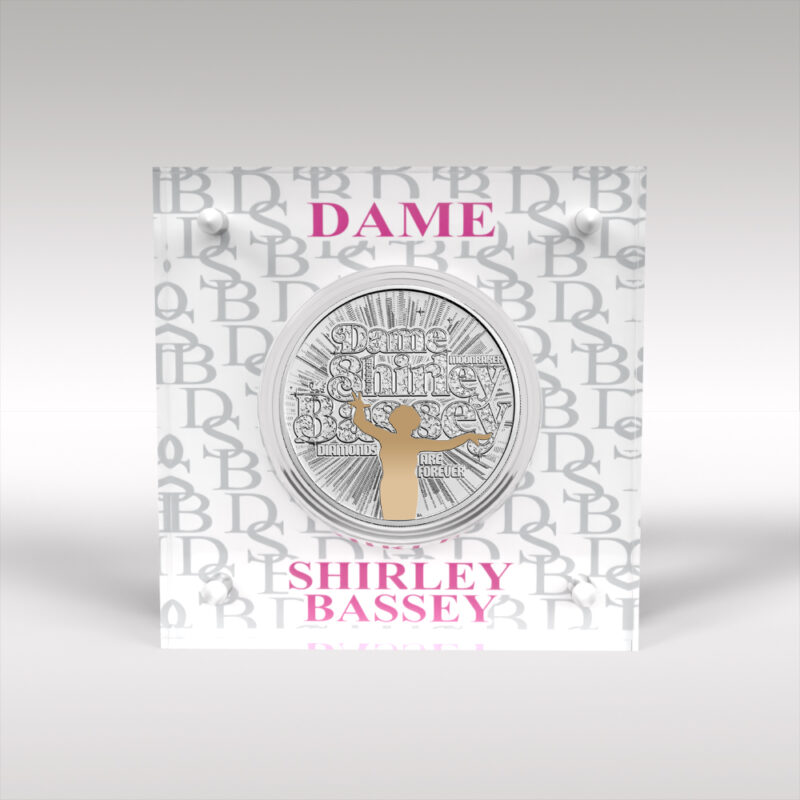 Dame Shirley Bassey Coin and Music Legends Acrylic Coin Display Case