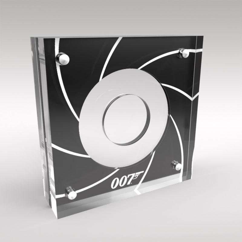 James Bond A-Z 10p Coin Acrylic Display Case, British Alphabet Coins