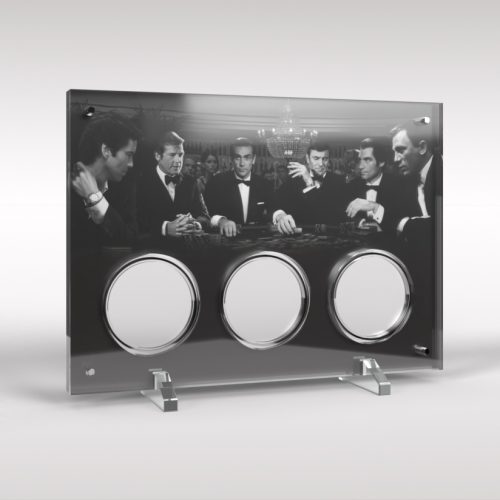 James Bond 2020 One Ounce Silver Proof Coin Series Display