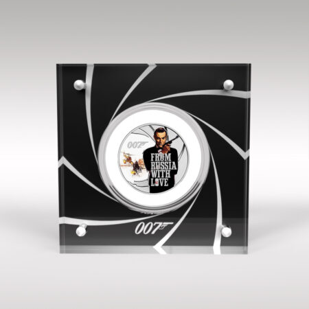 Sean Connery 007 James Bond From Russia with Love 2021 1/2 oz Silver Proof Coin Display Case