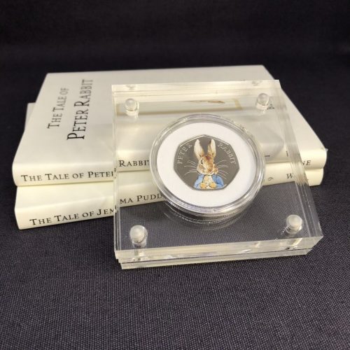 Peter Rabbit 50p Coin 2016 Beatrix Potter, Silver Proof Style Display