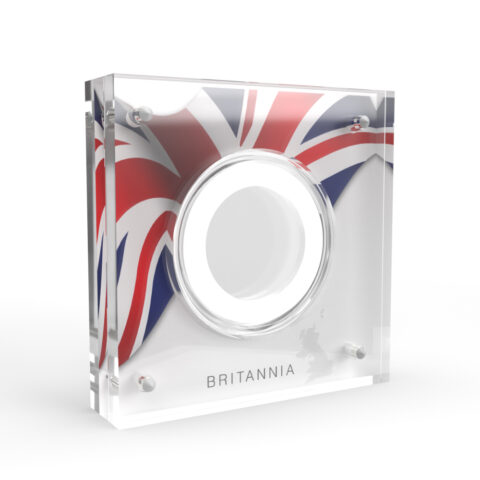 One Ounce 1oz Gold Britannia Acrylic Coin Display
