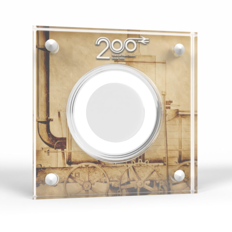 200 Years of Modern Railway Two Pound Coin Acrylic Display Case Holder