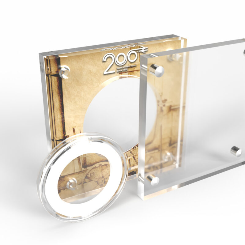 200 Years of Modern Railway Two Pound Coin Acrylic Display Case Holder - Image 4