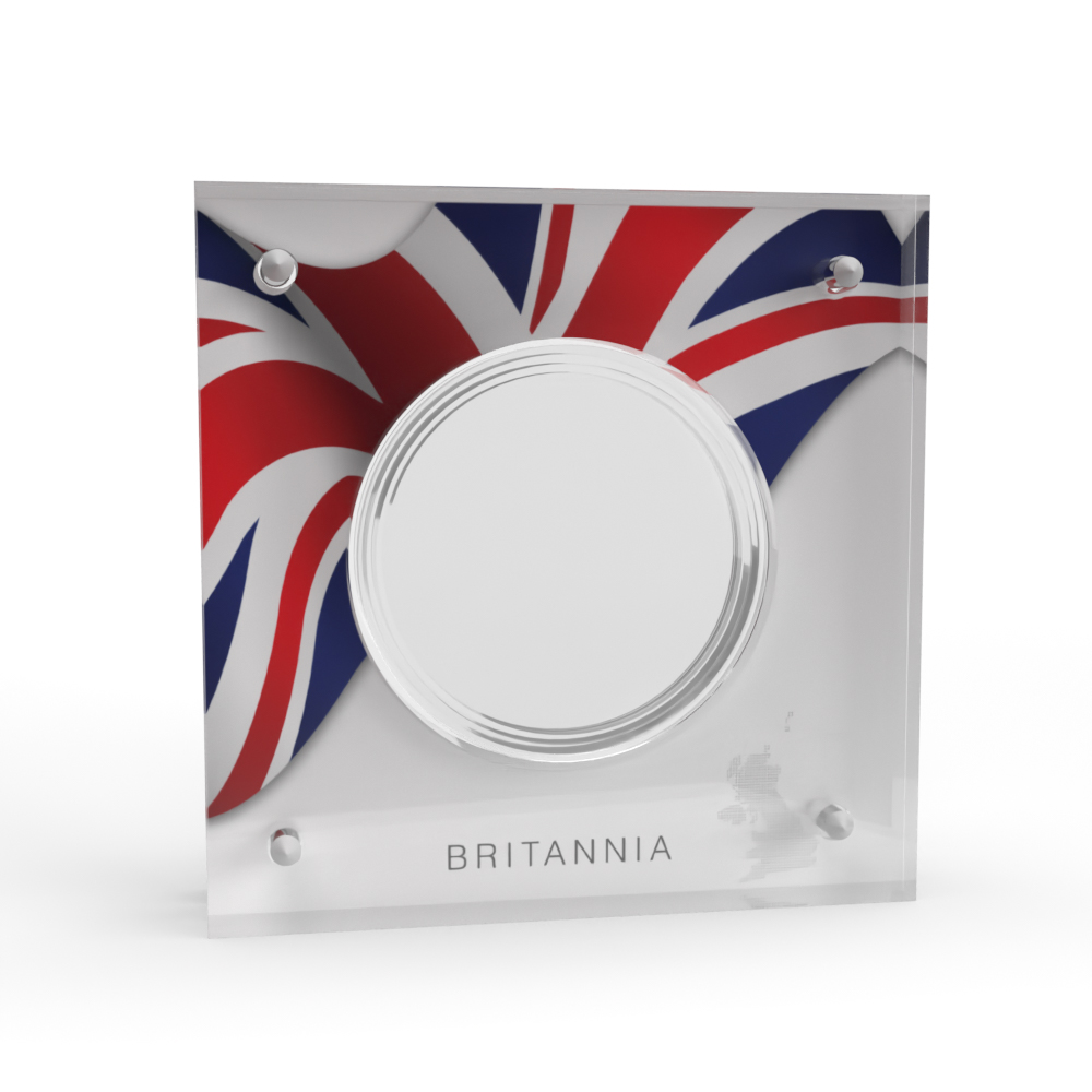 One Ounce 1oz Silver Britannia Acrylic Coin Display - Image 5
