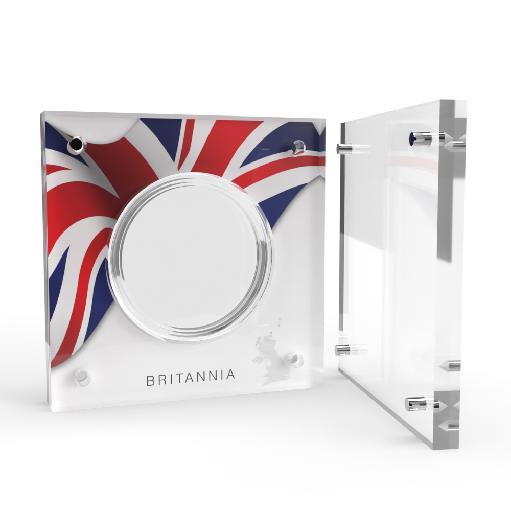 One Ounce 1oz Silver Britannia Acrylic Coin Display - Image 2