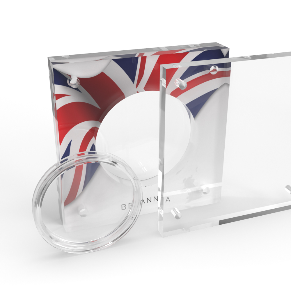 One Ounce 1oz Silver Britannia Acrylic Coin Display - Image 4