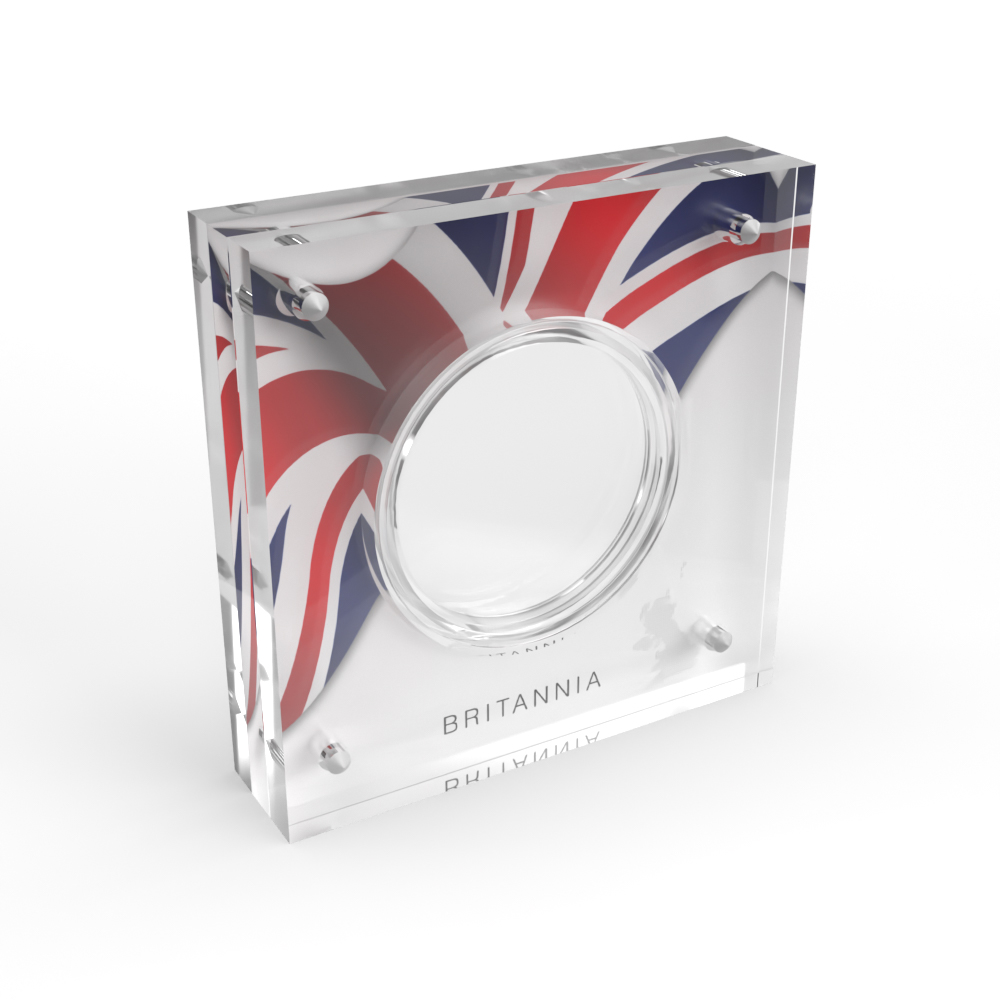 One Ounce 1oz Silver Britannia Acrylic Coin Display - Image 3