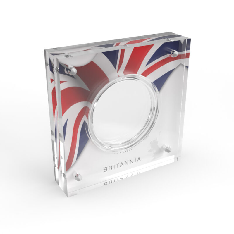 One Ounce 1oz Silver Britannia Acrylic Coin Display - Image 3