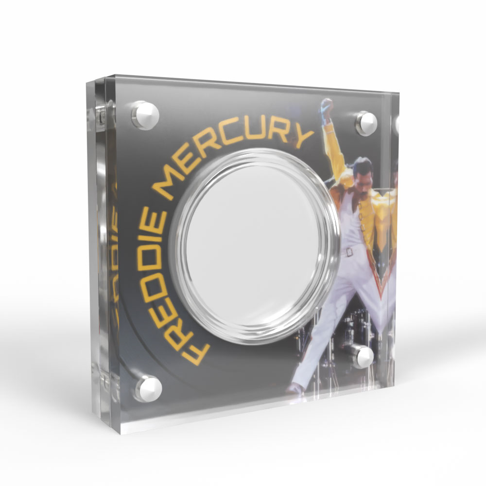 Freddie Mercury Music Legends Acrylic Coin Display Case Holder