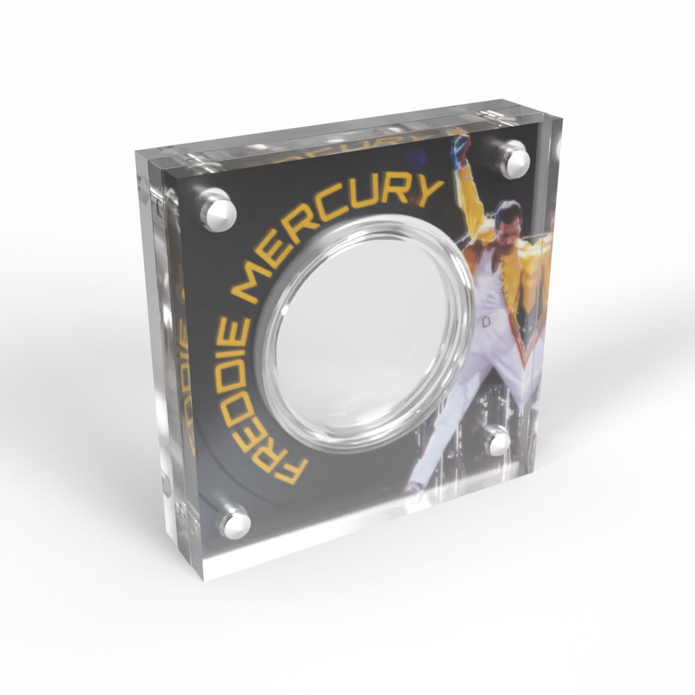 Freddie Mercury Music Legends Acrylic Coin Display Case Holder - Image 2