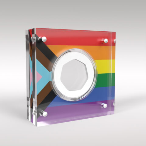 Royal Mint Pride 50p Coin Acrylic Capsule Display Case