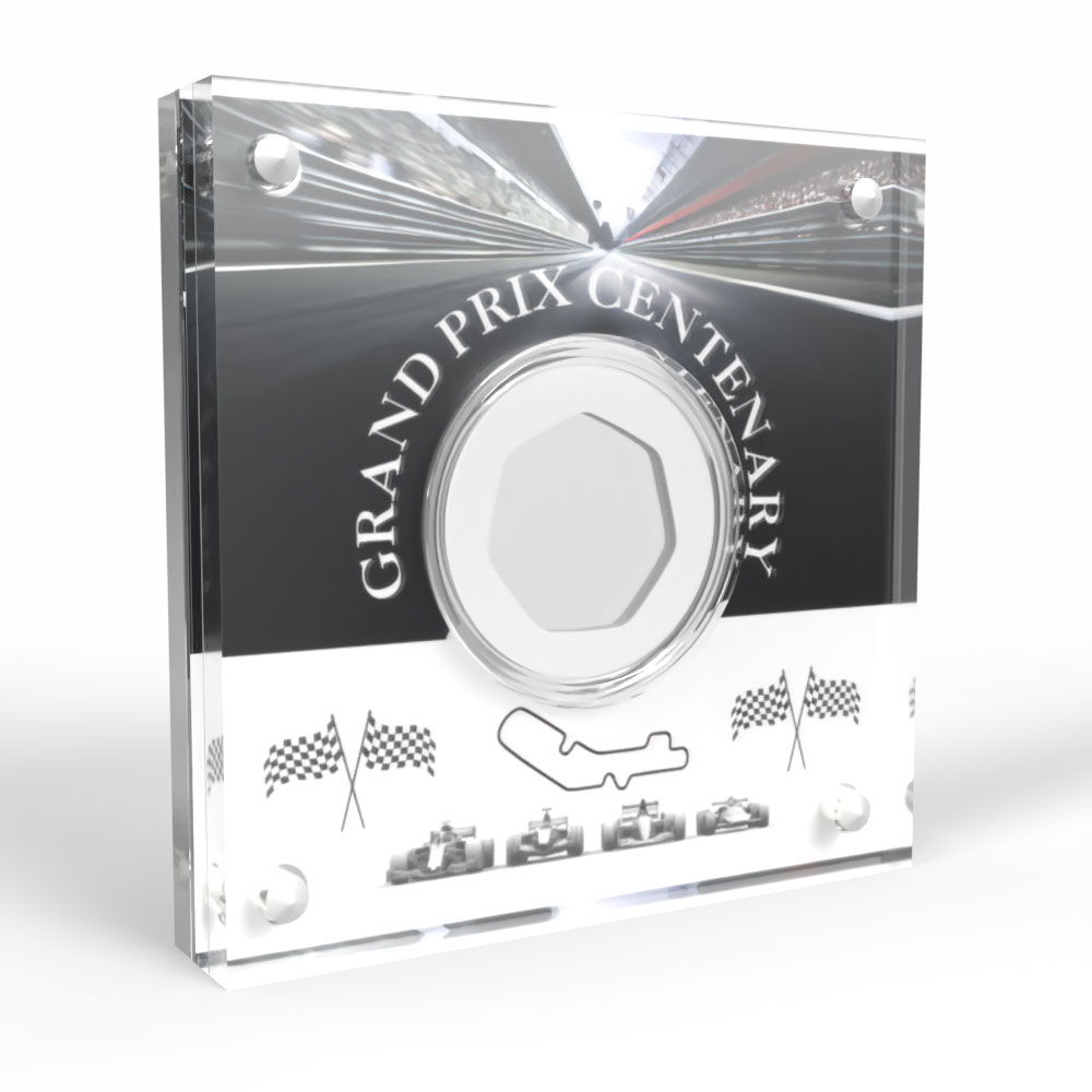 GRAND PRIX Centenary 50p Coin Display Acrylic Holder