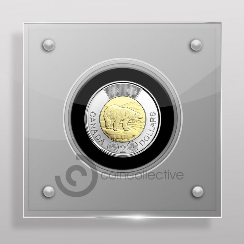 Canadian 2 Dollar Acrylic Coin Display Case