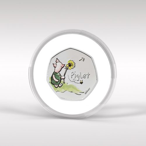 Piglet 50p Royal Mint Coin BU Coloured Decal