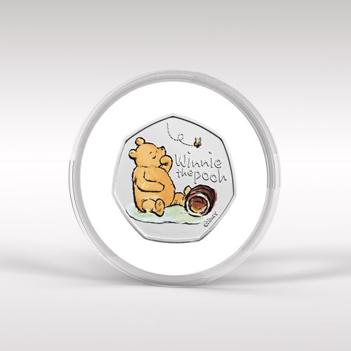 Winnie the Pooh 50p Royal Mint Coin BU Coloured Decal
