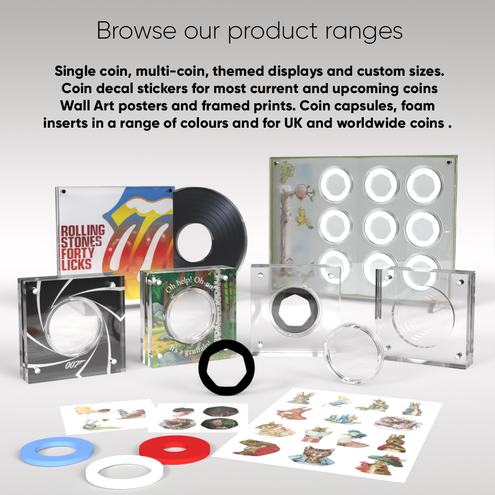 One Ounce 1oz Silver Britannia Acrylic Coin Display - Image 8