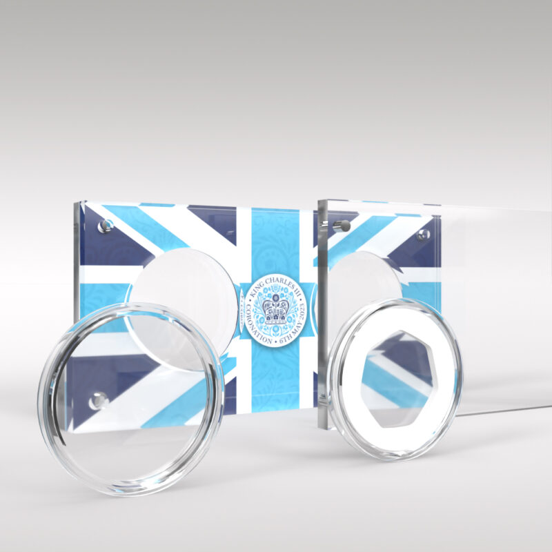 King Charles III Coronation Coin Acrylic Display Case Holder - Image 2