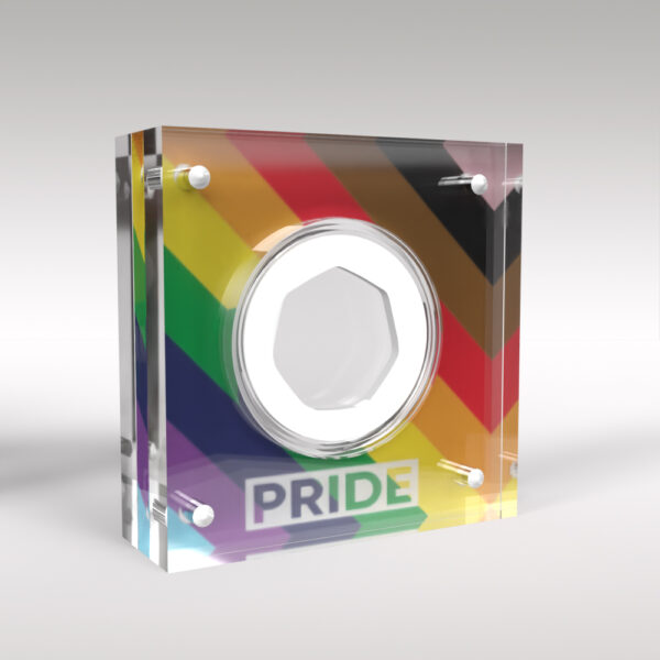 Royal Mint Pride 50p Coin Acrylic Capsule Display Case