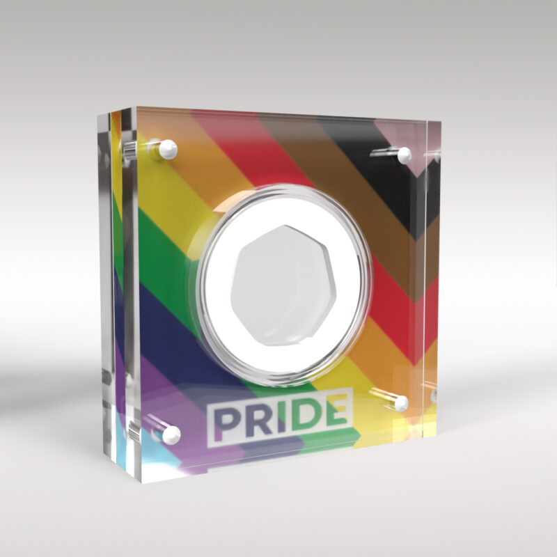 Royal Mint Pride 50p Coin Acrylic Capsule Display Case
