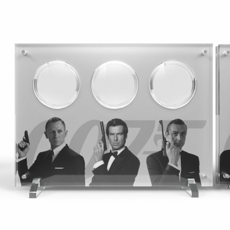 60 Years of James Bond Limited Edition Acrylic 7 Coin Display Holder + Print - Image 3