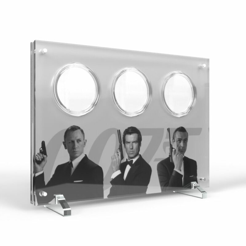 60 Years of James Bond Limited Edition Acrylic 7 Coin Display Holder + Print - Image 5