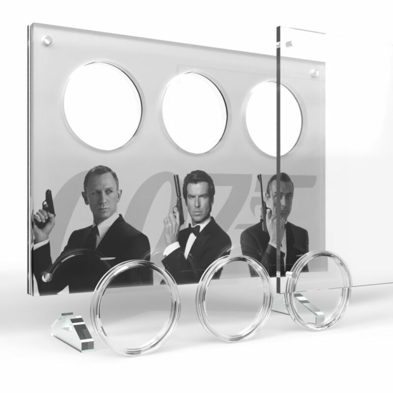 60 Years of James Bond Limited Edition Acrylic 7 Coin Display Holder + Print - Image 6
