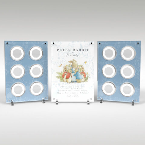 Peter Rabbit Beatrix Potter 50p 12 Coin Acrylic Display Case Holder