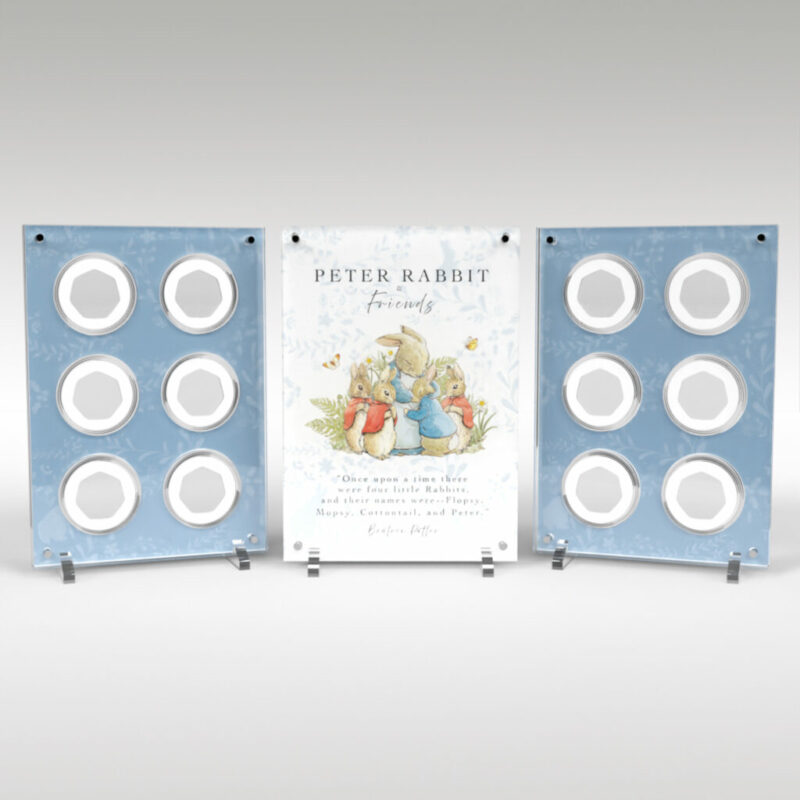 Peter Rabbit Beatrix Potter 50p 12 Coin Acrylic Display Case Holder
