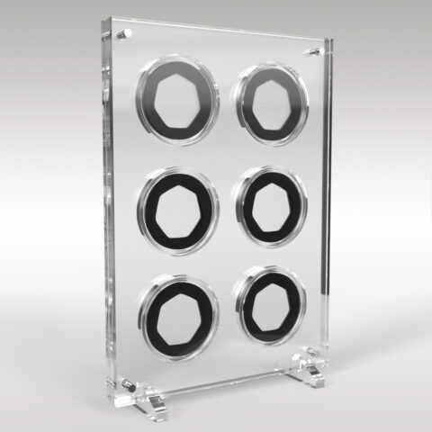 Premium 6 Coin Acrylic Display Case Holder for 50p Coins