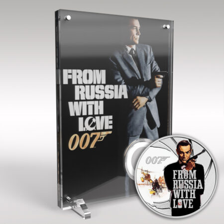 Sean Connery 007 James Bond From Russia with Love 2021 1/2 oz Silver Proof Coin Display