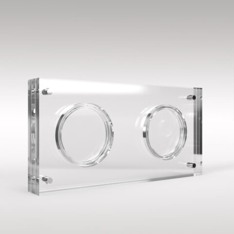 39mm 2 Coin Duo Acrylic Coin Display Case Holder