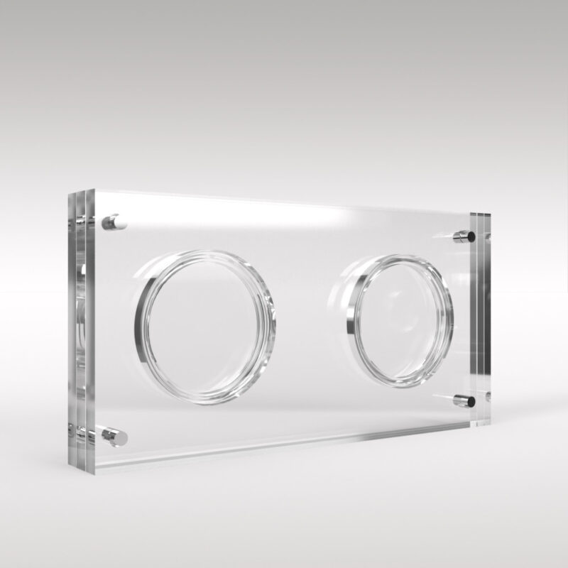39mm 2 Coin Duo Acrylic Coin Display Case Holder