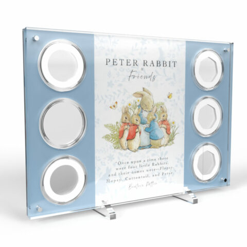 Peter Rabbit and Friends Beatrix Potter 6 Coin Acrylic Display Stand Holder