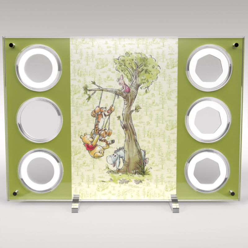 Winnie the Pooh 6 Coin Acrylic Display Stand - Image 3