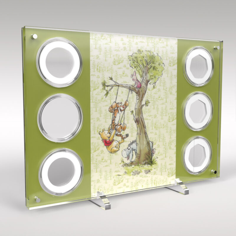 Winnie the Pooh 6 Coin Acrylic Display Stand