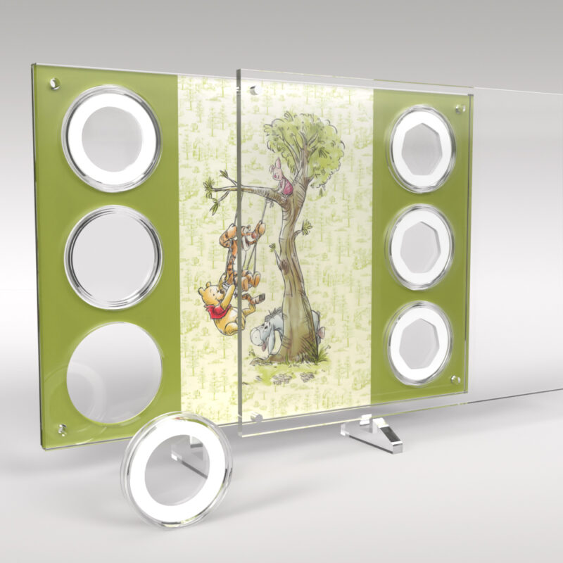 Winnie the Pooh 6 Coin Acrylic Display Stand - Image 2
